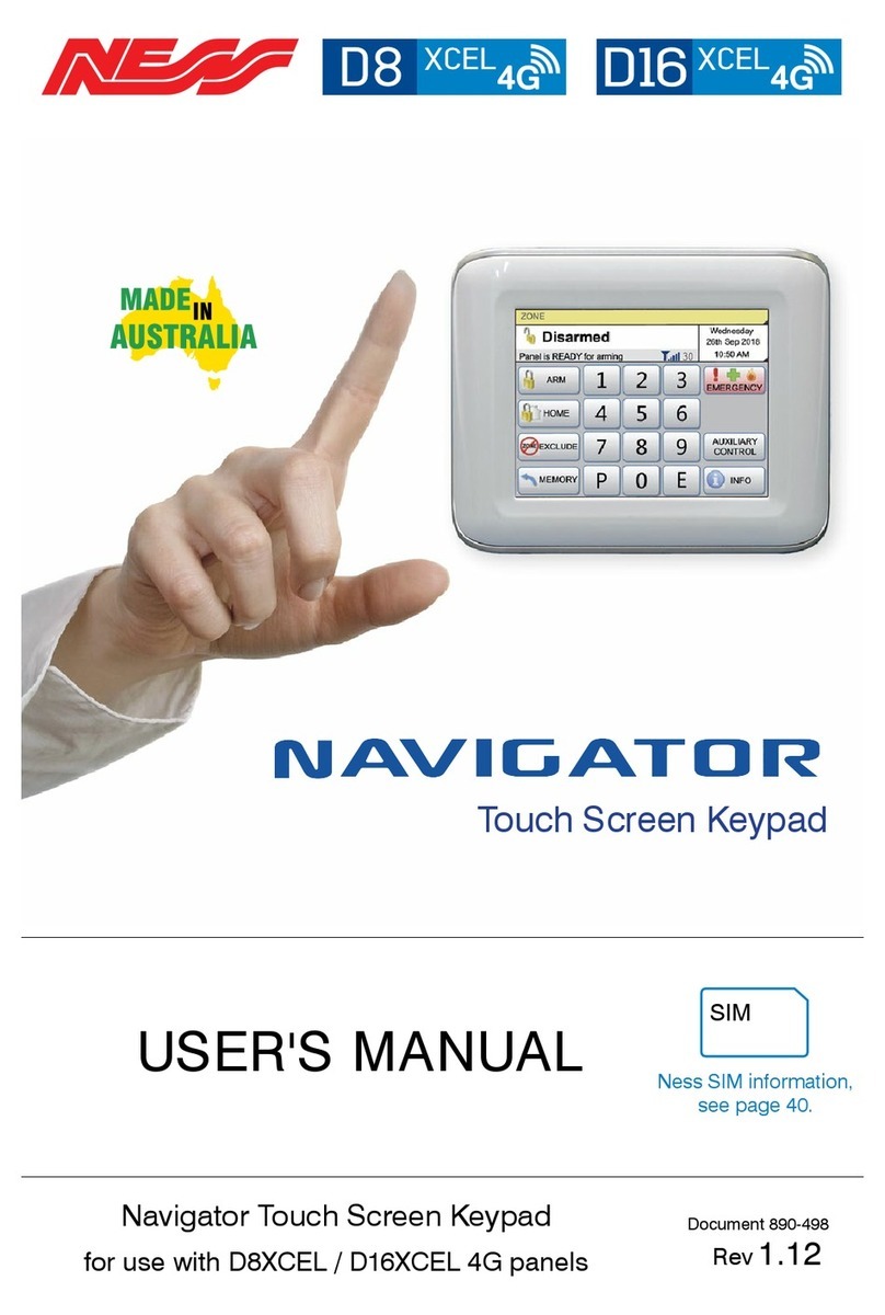 Ness Navigator D8XCEL4G user manual