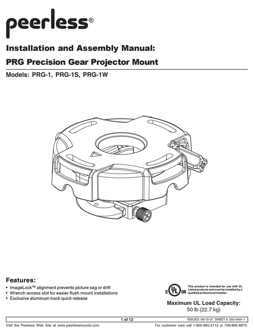 PEERLESS PRG-1S Installation and assembly manual