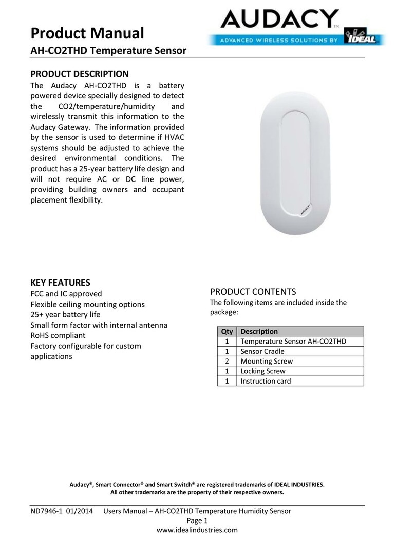 Audacy AH-CO2THD product manual