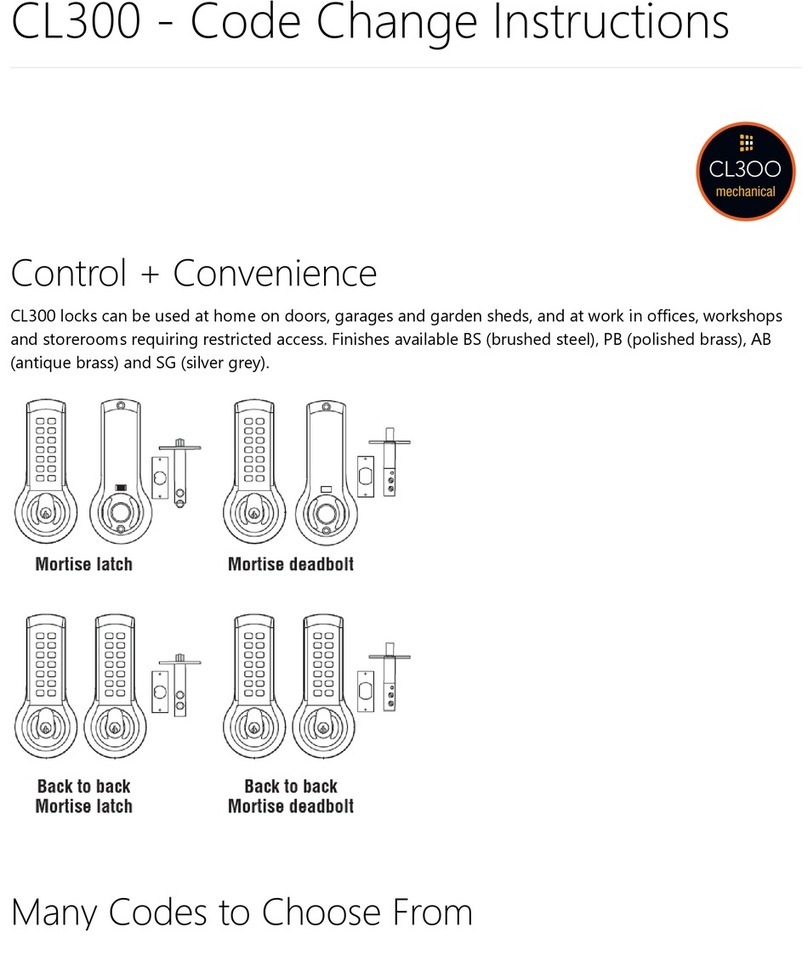CODELOCKS CL300 User manual