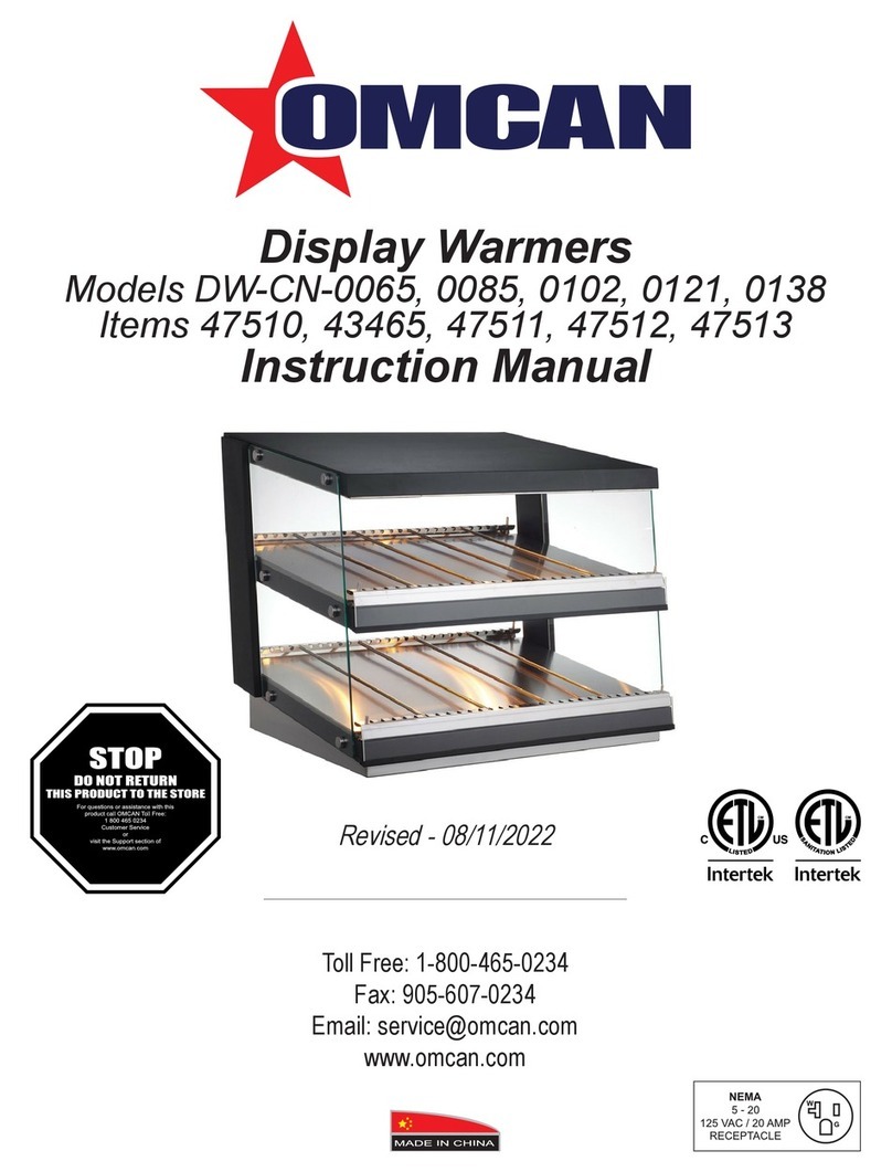 Omcan DW-CN-0065 User manual