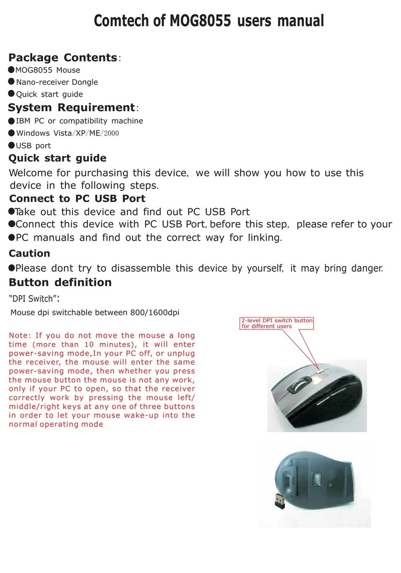 Rapoo MOG8055 User manual