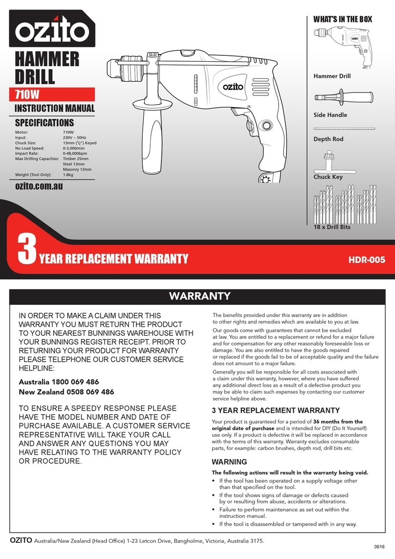 Ozito HDR-005 instruction manual