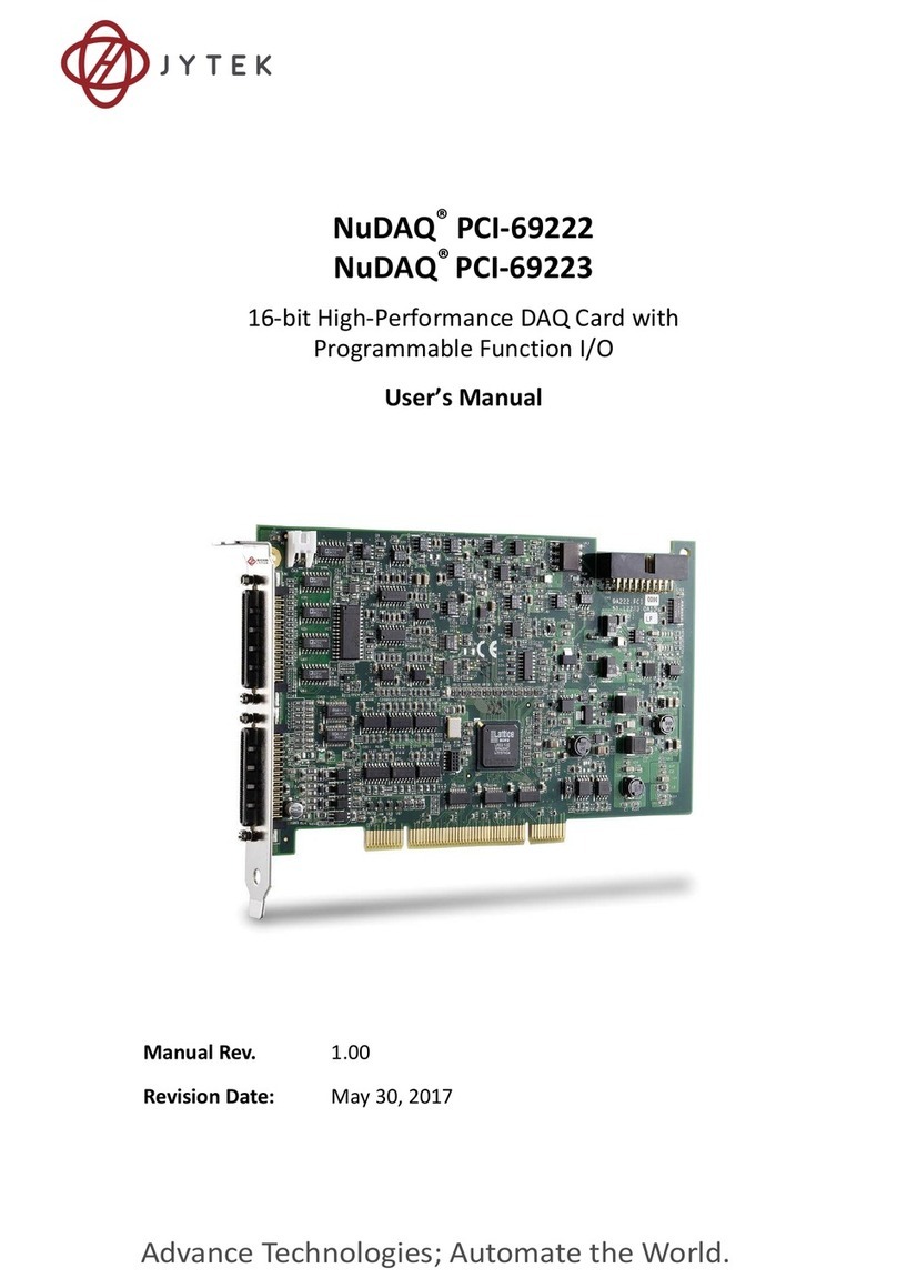 JYTEK NuDAQ PCI-69222 user manual