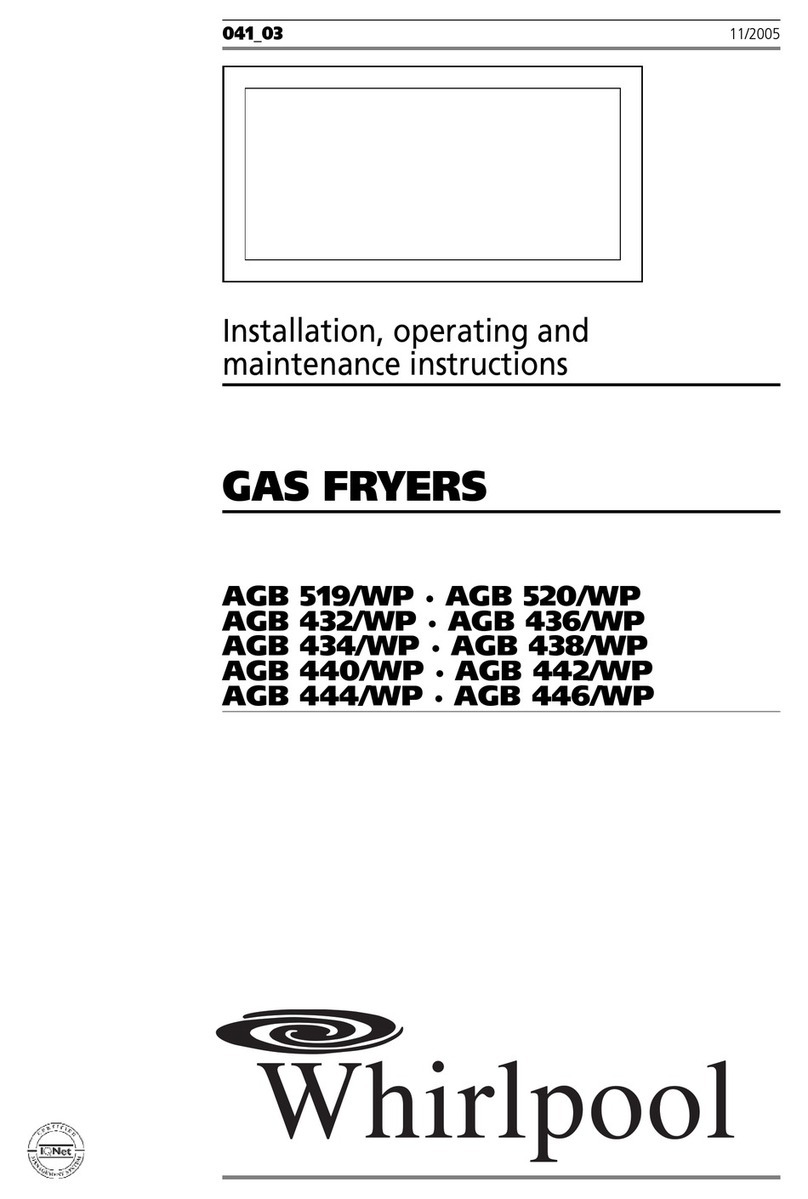Whirlpool AGB 519/WP Installation, Operating and Maintenance Instruction Whirlpool AGB 519/WP Installation, Operating and Maintenance Instruction