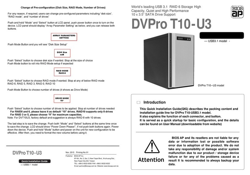 BIOS AP DVPro T10-U3 User manual