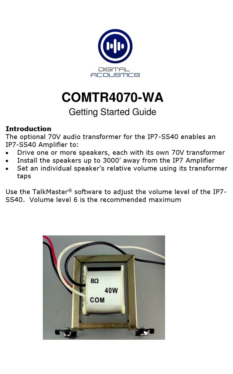 Digital Acoustics COMTR4070-WA Getting started guide