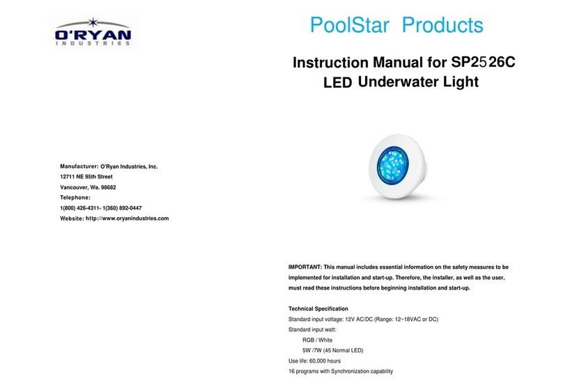O'Ryan Industries SP2526C instruction manual O'Ryan Industries SP2526C instruction manual