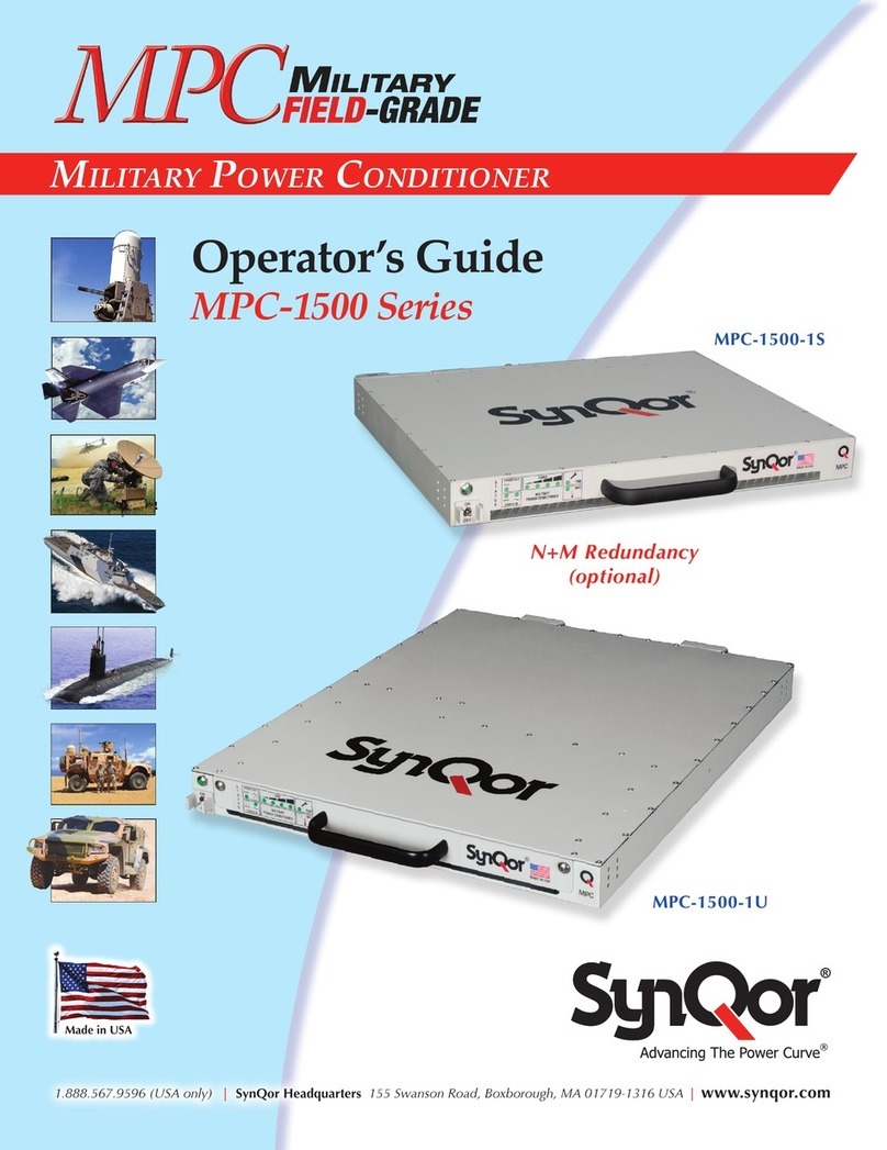 SynQor MPC-1500 Series Operator's guide
