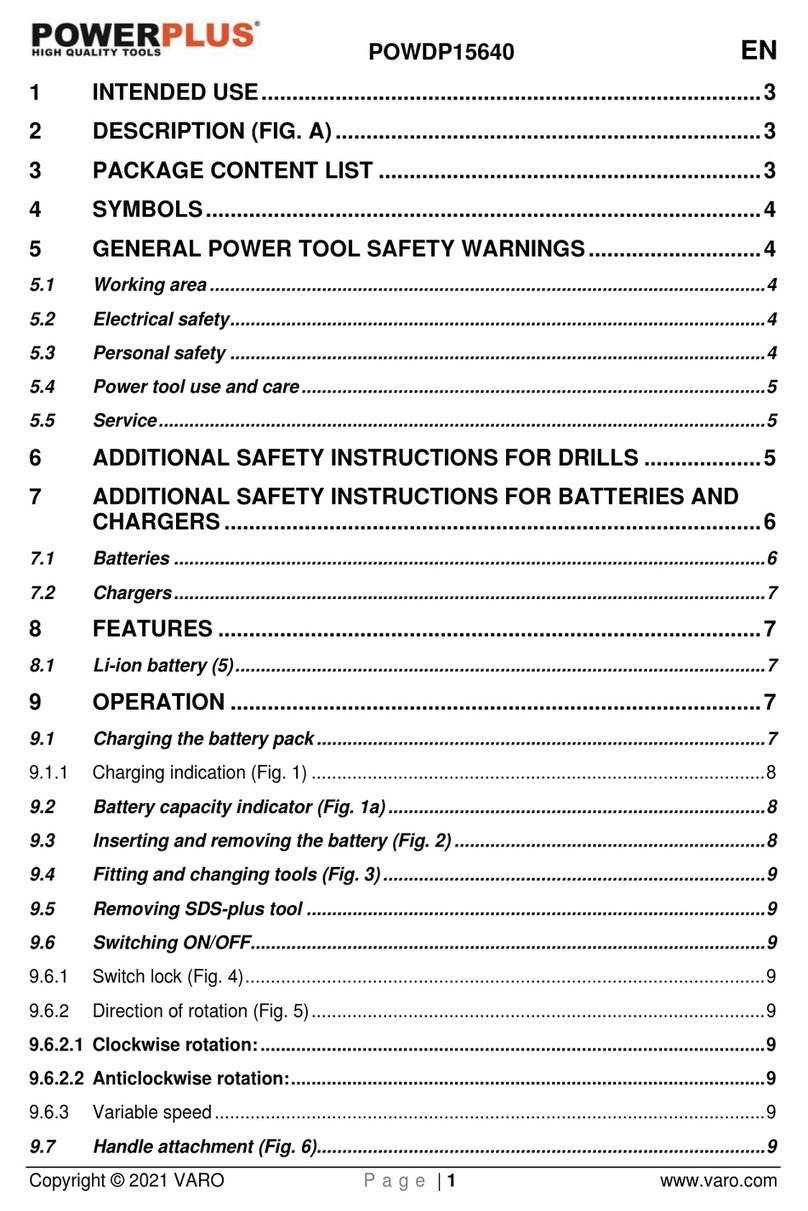 VARO POWERPLUS POWDP15640 User manual