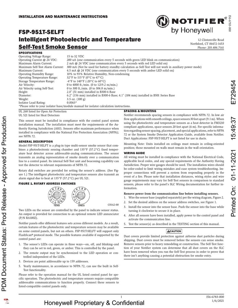 Honeywell NOTIFIER FSP-951T-SELFT User manual