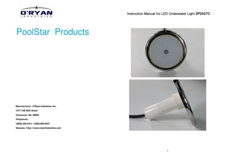 O'Ryan Industries PoolStar SP2527C instruction manual