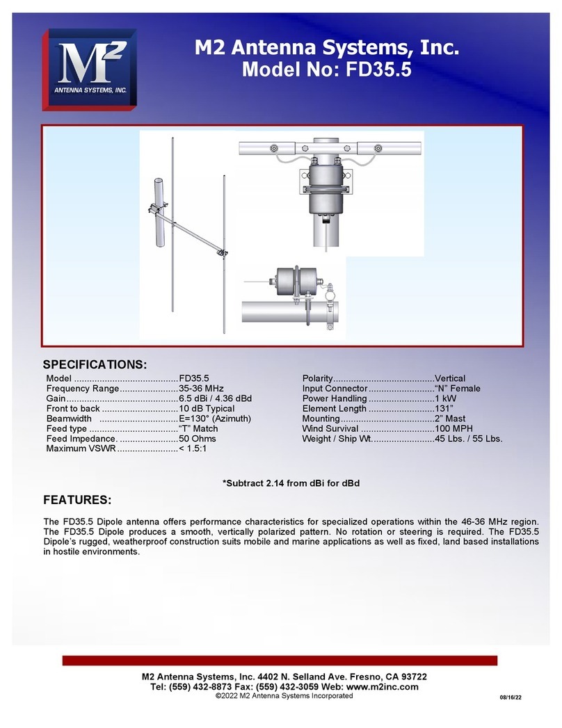 M2 Antenna Systems FD35.5 User manual