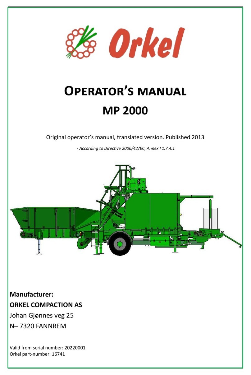 ORKEL MP 2000 Operator's manual