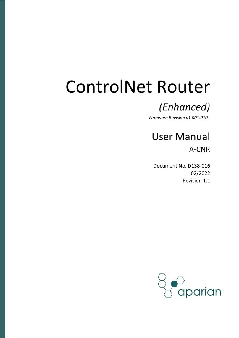APARIAN ControlNet Router A-CNR user manual