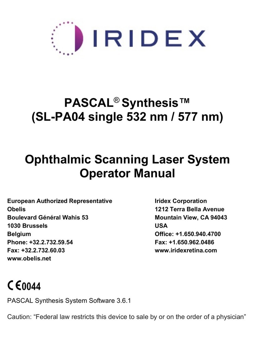 Iridex PASCAL Synthesis User manual