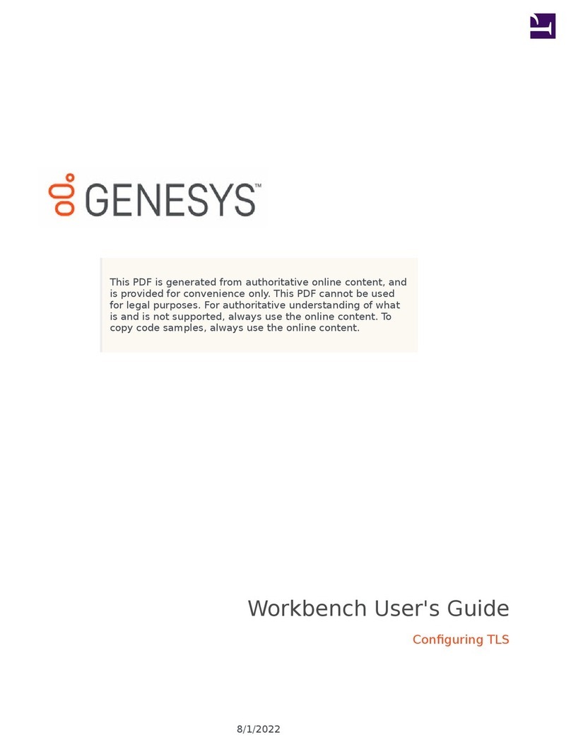 Genesys TLS User manual