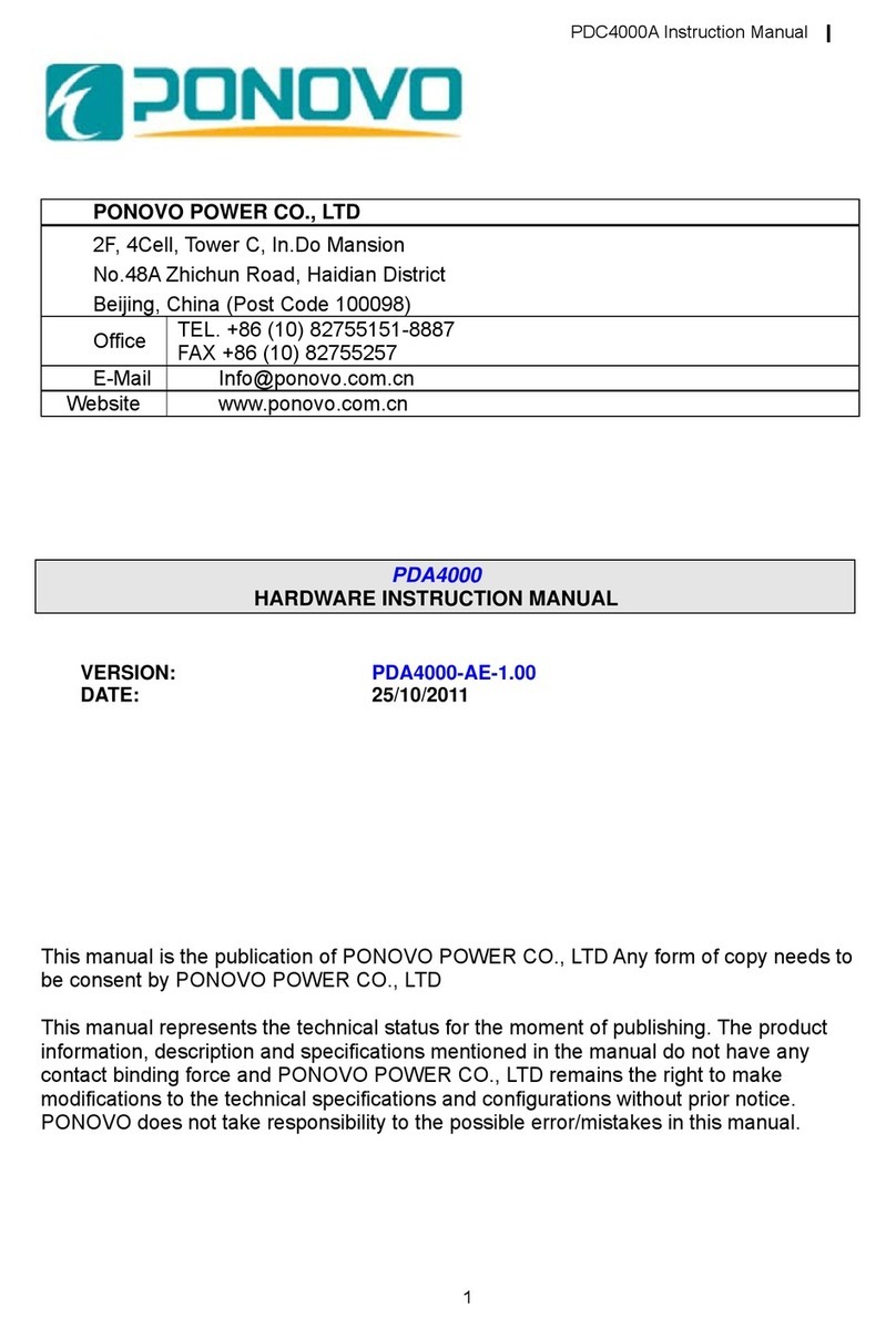 Ponovo PDA4000 Hardware instruction manual