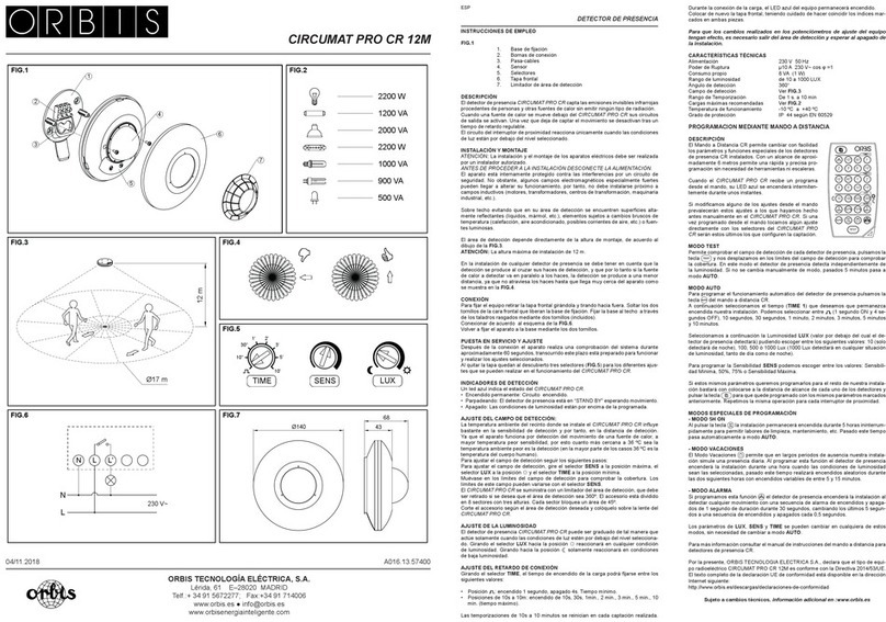 Orbis CIRCUMAT PRO CR 12M user manual