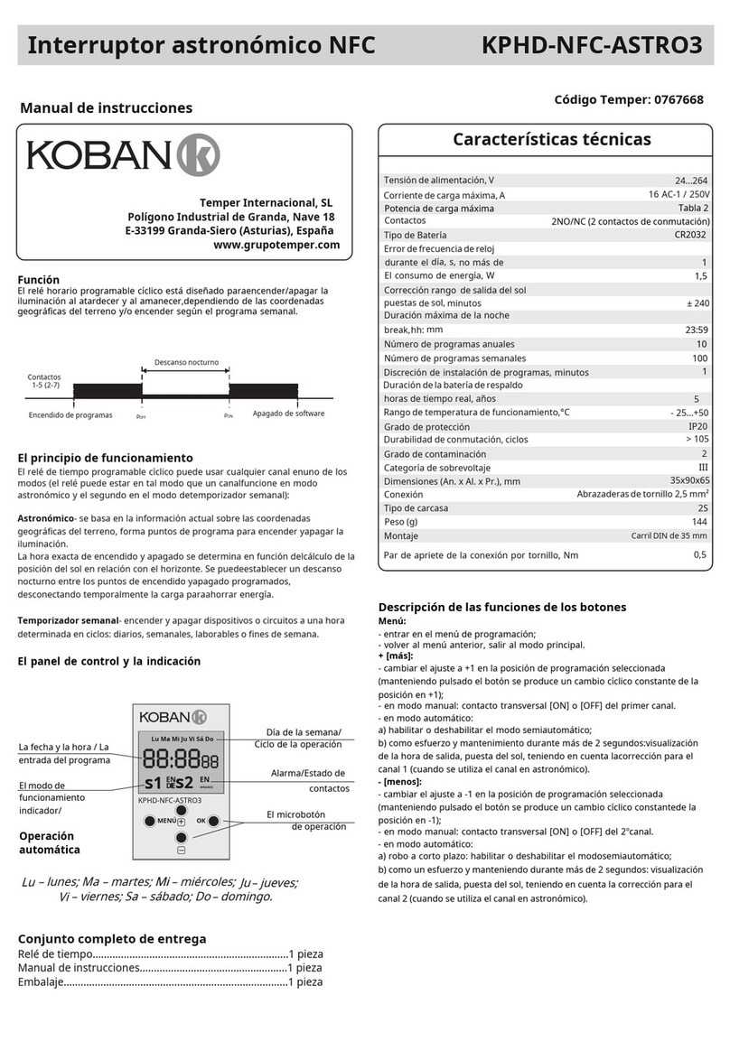 koban KPHD-NFC-ASTRO3 operating manual