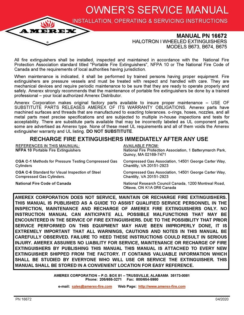 Amerex B673 Owner's service manual