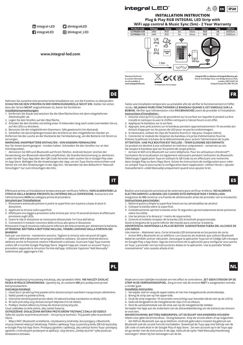 Integral LED ILSTRGBA163B User manual