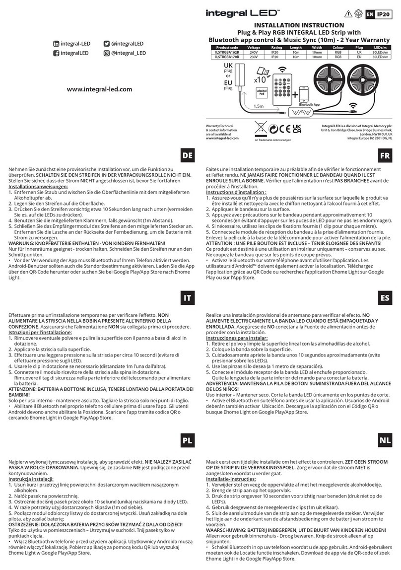 Integral LED ILSTRGBA162B User manual