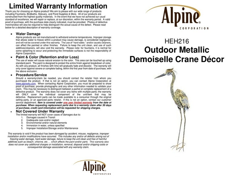 Alpine HEH216 User manual
