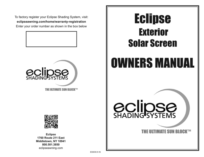 Eclipse Exterior Solar Screen owner's manual