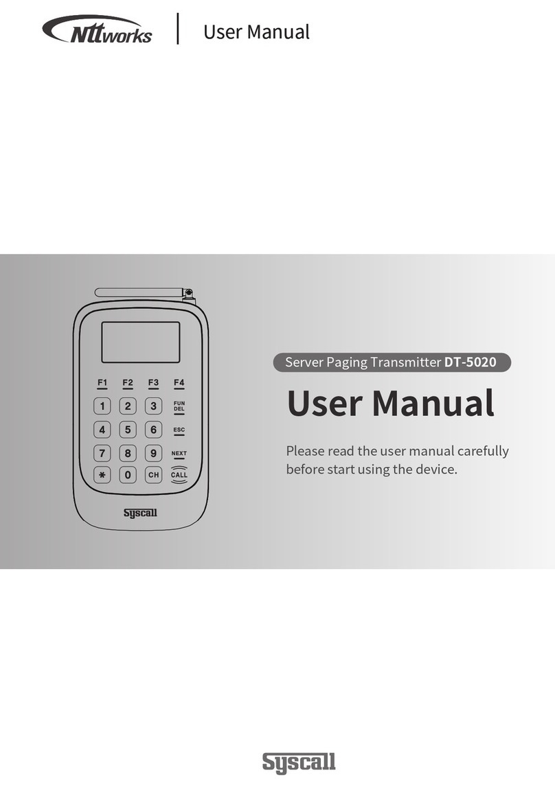 Syscall NTT Works DT-5020 user manual