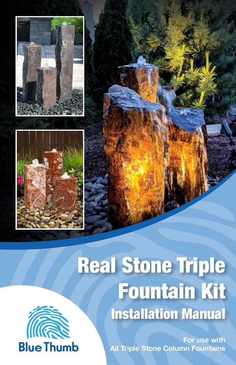 Blue Thumb Real Stone Triple Fountain Kit installation manual