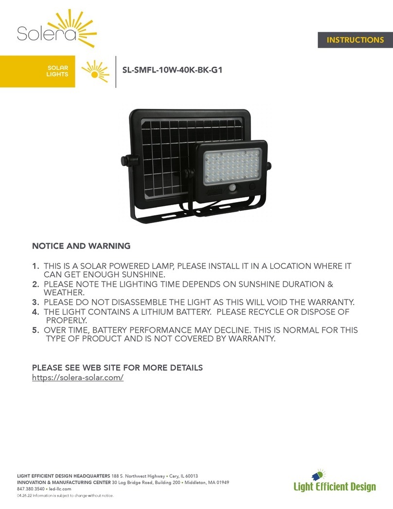Solera SL-SMFL-10W-40K-BK-G1 instructions