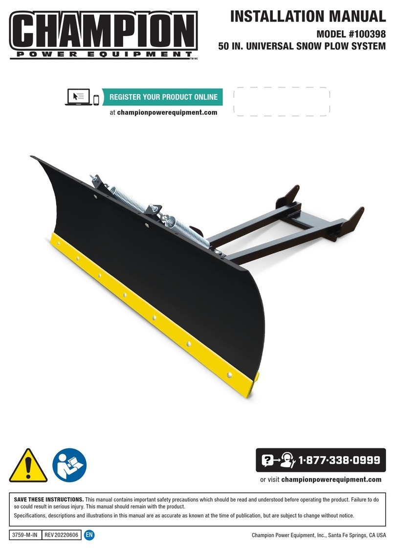 Champion 100398 installation manual