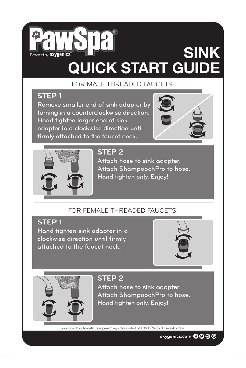 Oxygenics PawSpa 78166 User manual