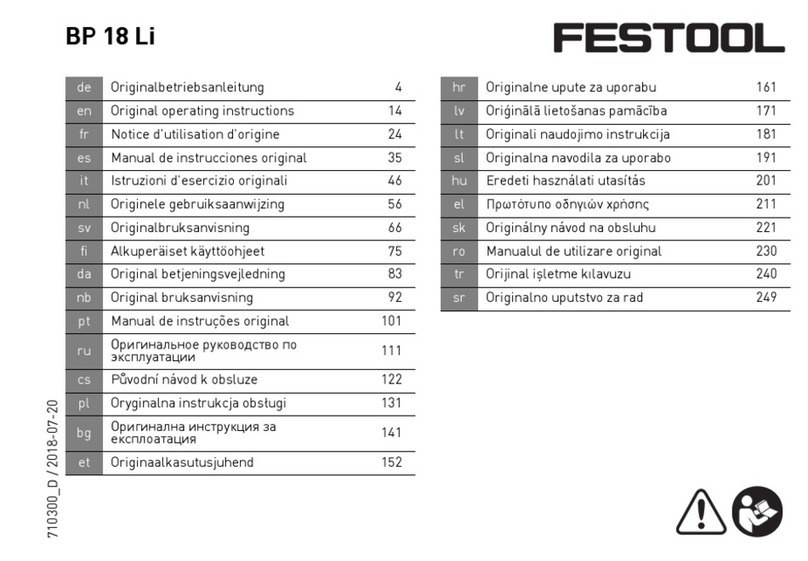 Festool BP 18 Li Series User manual