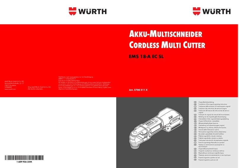 Würth EMS 18-A EC SL Quick guide