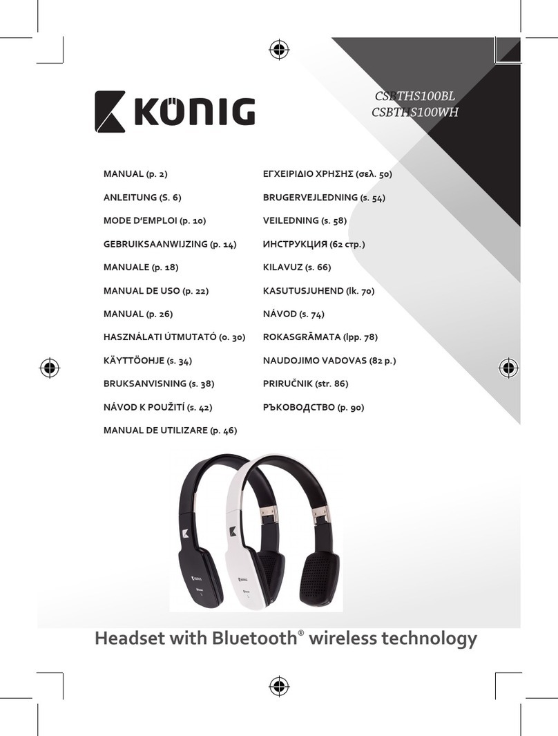 König CSBTHS100BL manual