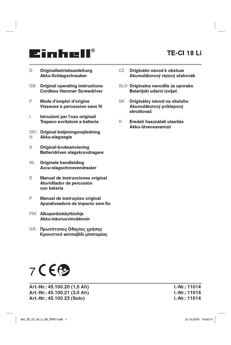 EINHELL TE-CI 18 Li Original operating instructions EINHELL TE-CI 18 Li Original operating instructions