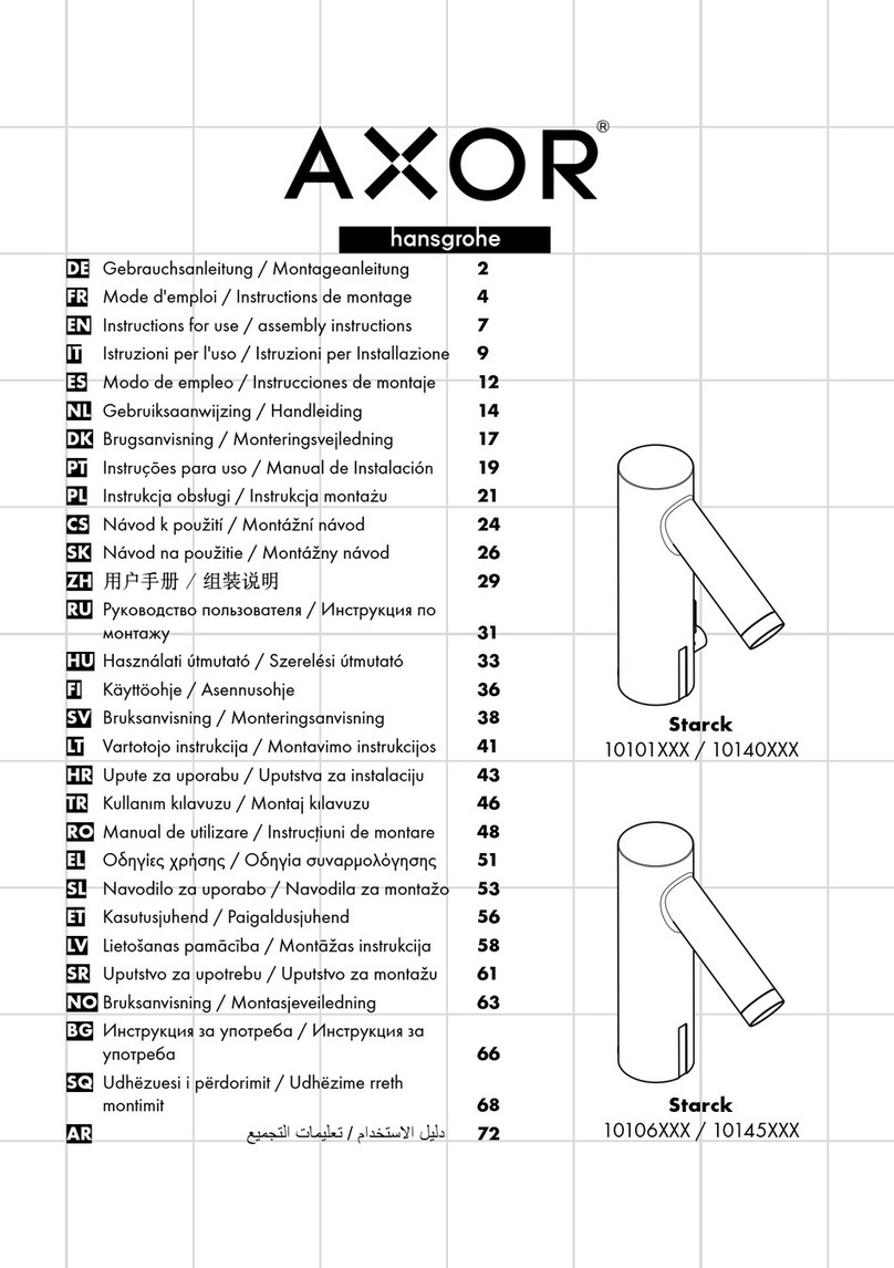 Hans Grohe AXOR Starck 10101 Series Instructions for use/assembly instructions