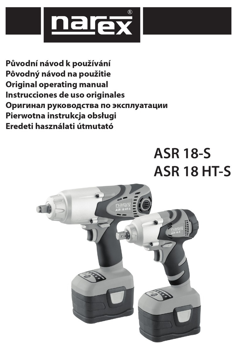 Narex ASR 18-S Installation instructions
