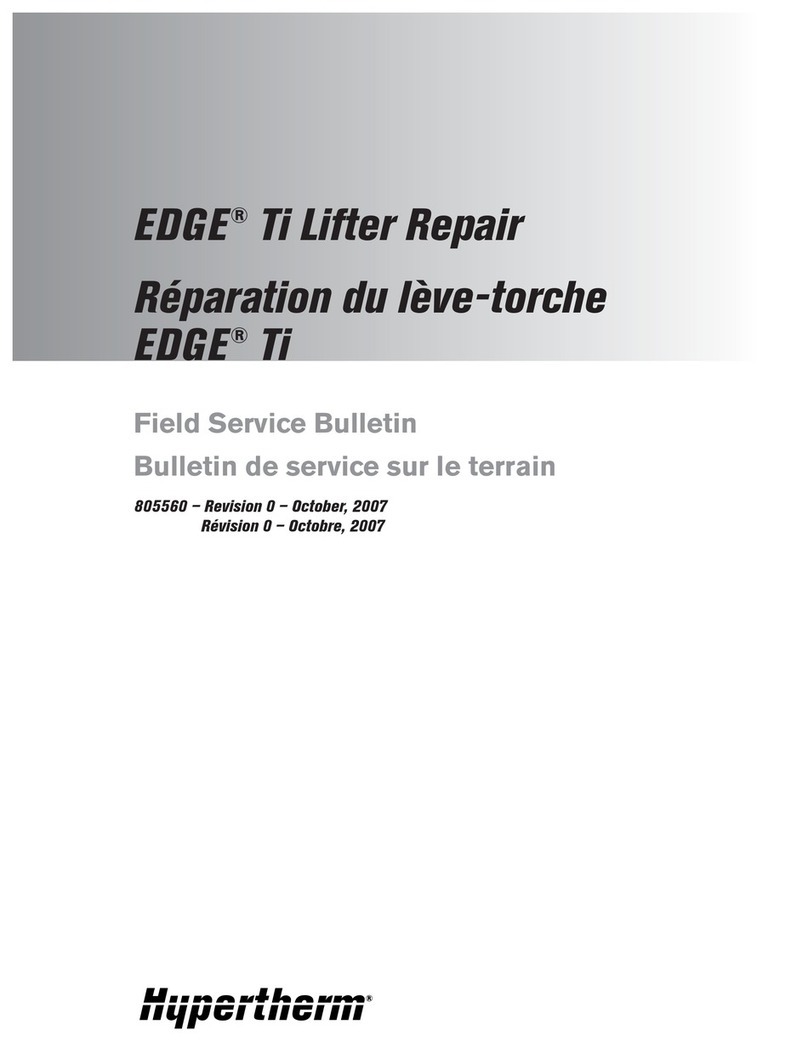 Hypertherm EDGE Ti Lifter Repair Reference manual