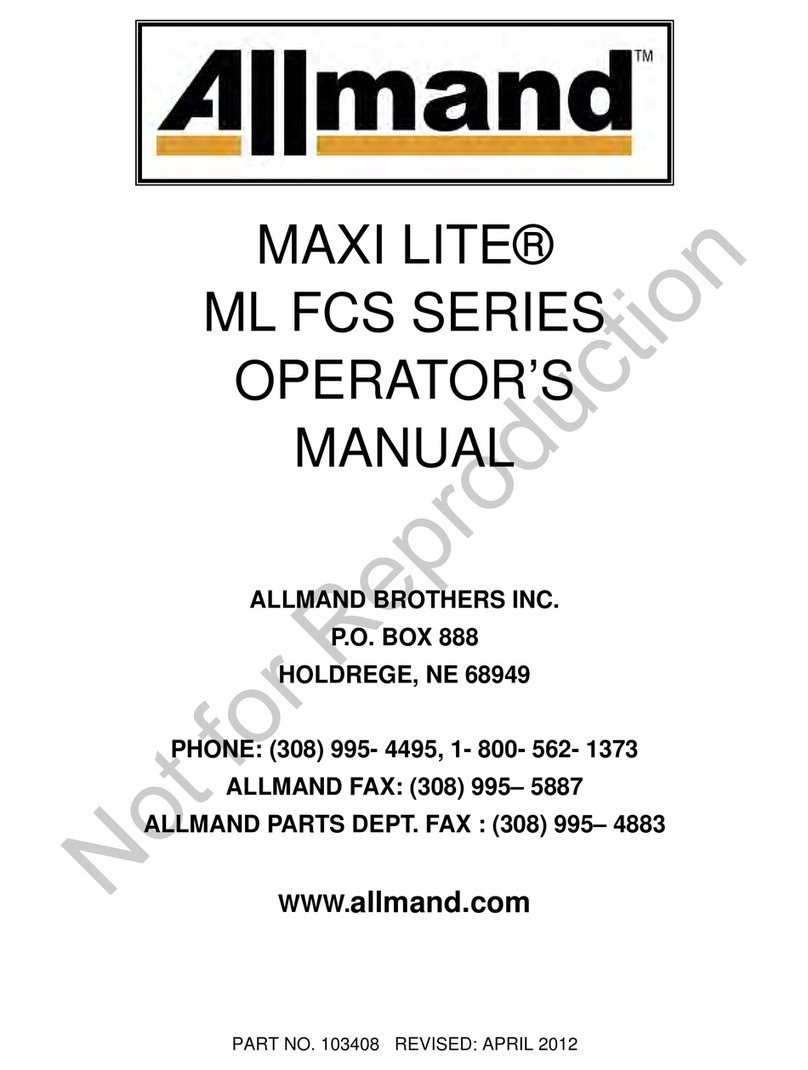 Allmand MAXI LITE ML FCS Series Operator's manual