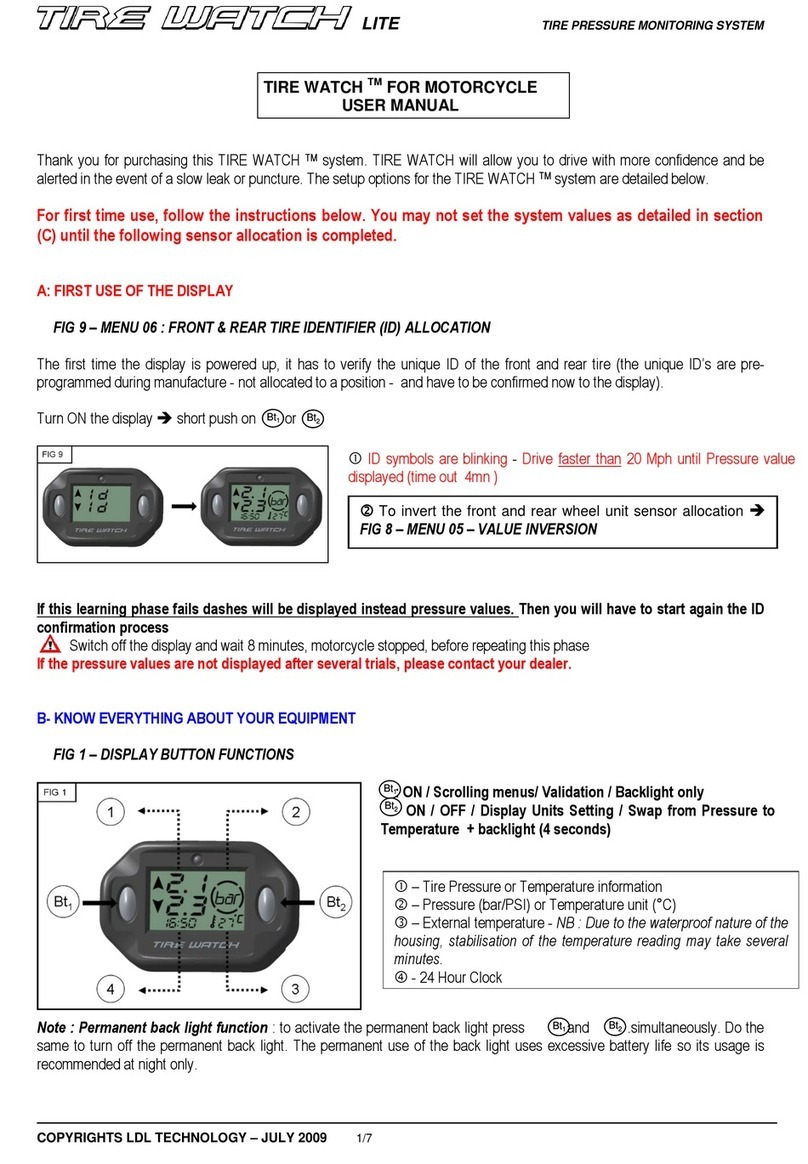 LDL TECHNOLOGY TIRE WATCH LITE user manual