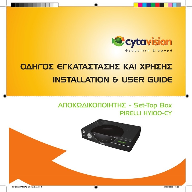 Cytavision Pirelli HY100-CY Installation & user guide