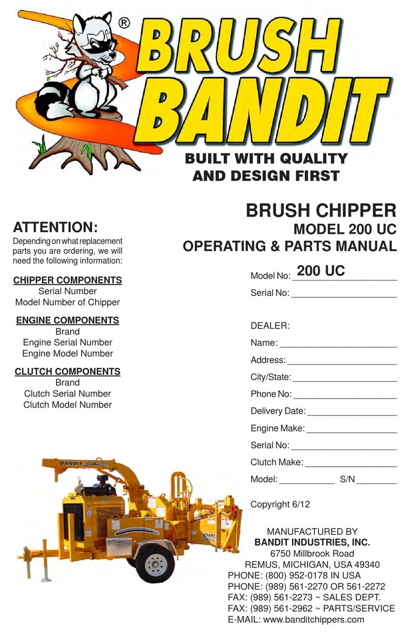 Brush Bandit 200 UC Operating & parts manual