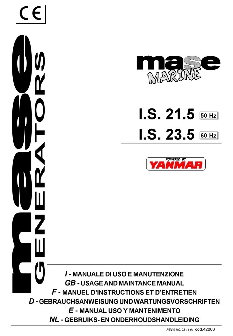 Mase Generators MARINE I.S. 21.5 User manual
