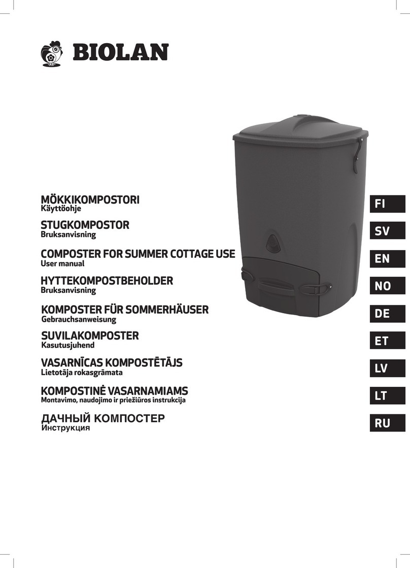 BIOLAN COMPOSTER FOR SUMMER COTTAGE USE user manual