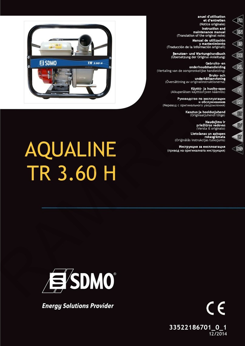 SDMO AQUALINE TR 3.60 H Instructions for use