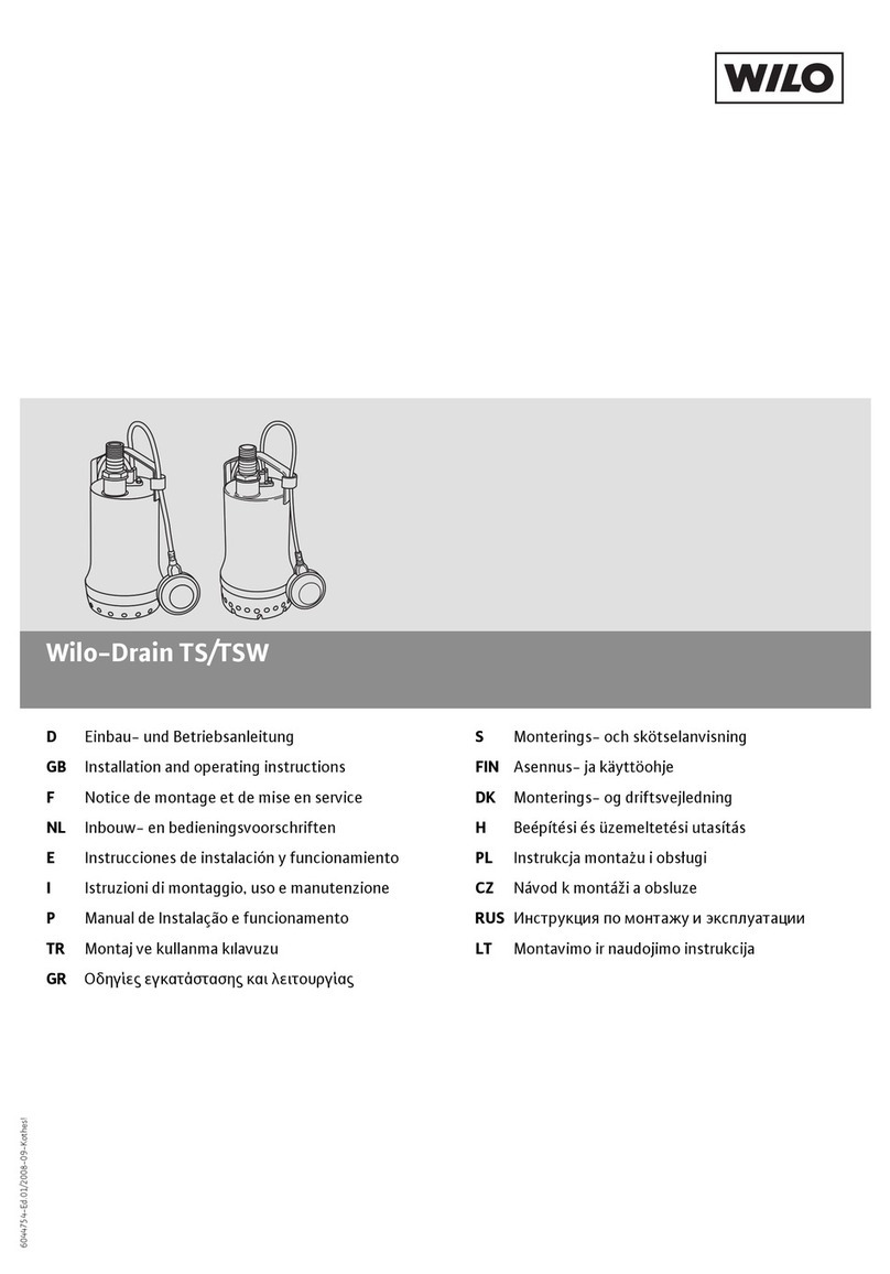 Wilo TS Series Installation and operating instructions