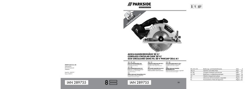 Parkside PHKSAP 20-Li A1 User manual